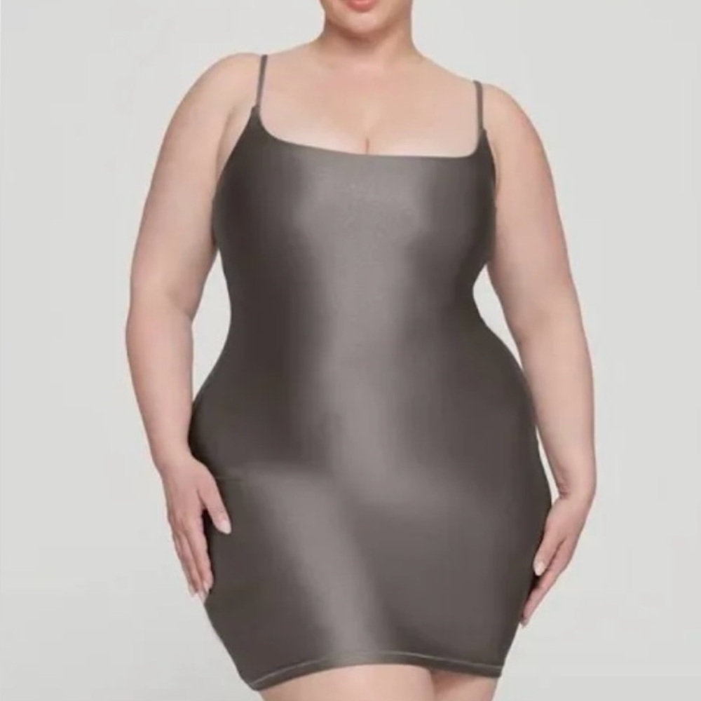 Skims Shine Jersey Mini Dress